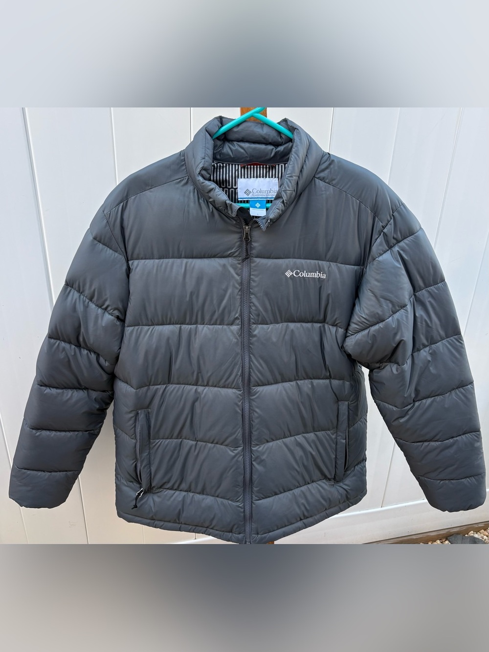 Columbia Rapid Excursion Thermal Coil Winter Jacket Charcoal Gray size L